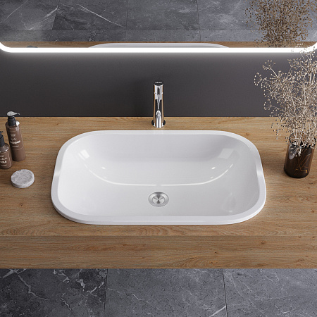 Встраиваемая раковина Cezares 60х38 CZR-ARE-60-LVB белый