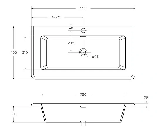 Раковина Cezares  50264 белый