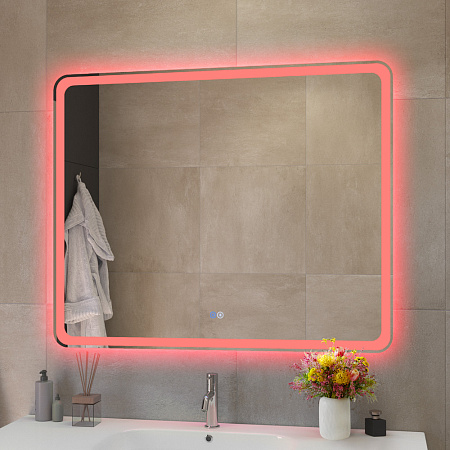 Зеркало Cezares 100х80 CZR-SPC-MC-1000-800-RGB-TCH с подсветкой