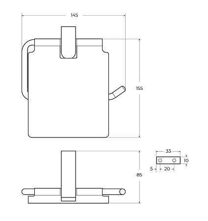 Держатель туалетной бумаги Cezares Slider SLIDER-PH-IN сатин