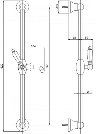 Душевой гарнитур Cezares FIRST-SD-03/24-M, золото
